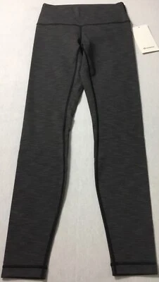 Lululemon Women’s Wunder Under HR Tight 28” *Br Lux LW5CI5S HBLK Gray Size 8 - Image 1 of 2