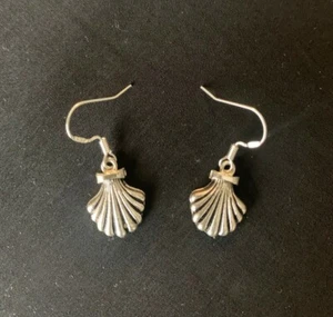 Sterling Silber Muschel Ohrhänger - Bild 1 von 2