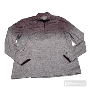 Champion Power Core Womens Shirt 2XL 1/4 Zip Long Sleeves Ombre Burgundy Gray - Picture 1 of 10