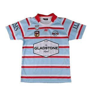 Stockton Sharks Rugby League Jersey Small Blue Tooheys Newcastle CRL NRL NSWRL - Picture 1 of 15