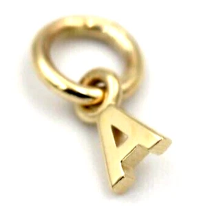Genuine 9ct 9kt Tiny Very Small Yellow Gold Initial Pendant / Charm A - Picture 1 of 14