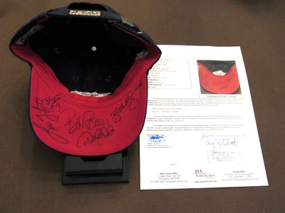 DEREK JETER ROY HALLADAY TINO MARTINEZ SIGNED AUTO PRO-AM CAP HAT JSA LOA BEAUTY - Image 1 of 4