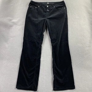 Marithe Francois Girbaud Pants Womens 34 Black Corduroy Straight Leg Casual - Picture 1 of 12