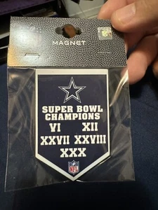 Dallas Cowboys 5X Super Bowl Champions Banner 🧲 Magnet 2x3 NFL - Picture 1 of 2