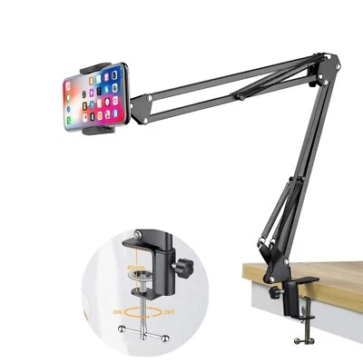 360°Flexible Lazy Bed Desk Phone Holder Long Arm Stand Mount Mobile Hold 4-10.6" - Image 1 of 4