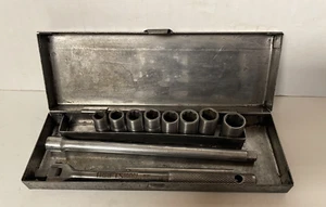 VINTAGE CRAFTSMAN B.E. SERIES SOCKET SET..ORIGINAL METAL BOX - Picture 1 of 4