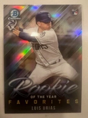 QTY: 2019 Bowman Chrome - Luis Urias ( Padres ) Rookie of Year Favorites #ROYF-4 - Image 1 of 2