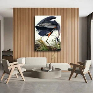 Great Blue Heron-Audubon - - CANVAS OR PRINT WALL ART - Picture 1 of 3