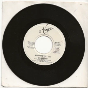 BRYAN FERRY ROXY MUSIC KISS AND TELL WHITE LABEL ITALY PROMO SINGLE FROM 1988 - Picture 1 of 1