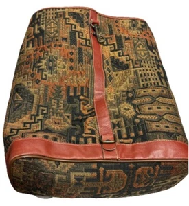 Raykan Style Leather Tapestry Sling Xbody Rucksack Satchel Aztec SW Design - Picture 1 of 24
