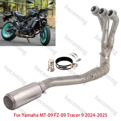 Tubo de sistema de escape completo MT09 para Yamaha MT-09 FZ09 Tracer 9 2024 2025 con deflector Foto 1 de 4