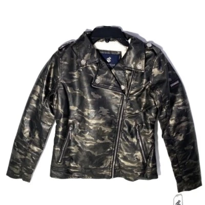 Новый Rocawear Moto куртка 14-16 молнии искусственной кожи камуфляж - Изображение 1 из 4