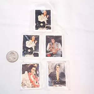 5 tarjetas fotográficas imanes de Elvis Presley de 2" con marco blanco para refrigerador de colección - Imagen 1 de 8