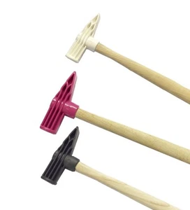 Set of 3 Nylon Wedge & Flat Hammers WHITE PINK BLACK Forming Shaping J2027 - Picture 1 of 4