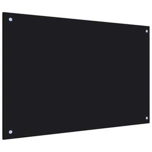Tempered Glass Kitchen Backsplash Grease Splashback 6mm Black 90x60cm - Picture 1 of 7