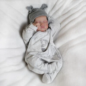 18'' Newborn Reborn Baby Dolls Vinyl Silicone Lifelike Boy Doll Handmade Gift - Picture 1 of 10