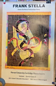 Vintage 1984 Frank Stella Harvard University Pergusa Three Poster SIGNED - Picture 1 of 9