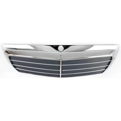 Grille For 86-93 Mercedes Benz 300E 90-93 300D Chrome Shell w/ Gray Insert - Image 1 of 4