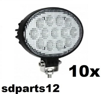 10x 65w Led Luce Faro Lavoro Auto Camion Trattore 4x4 6500K 12/24v Led - Immagine 1 di 4