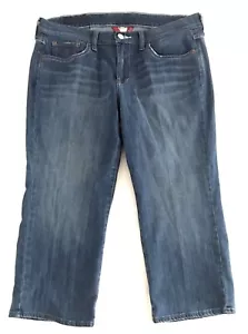 Jeans denim vita bassa lavaggio medio pantalone cropped donna Lucky Brand taglia 12 - Foto 1 di 8
