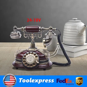 Vintage Telefon Obrotowy Europejski Wiktoriański styl lat 60. Biurko Dial Telefon - Zdjęcie 1 z 10