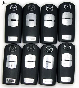 Lot x8 OEM Mazda Keyless Entry Smartkey Remote Keys Used TESTED WAZSKE13D01 - Picture 1 of 2