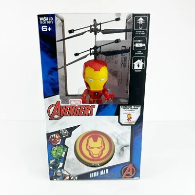 Iron Man Flying UFO Helicopter Flies 15 Ft High Rechargeable Battery NEW IN BOX - Image 1 of 3