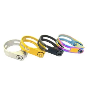Titanium Alloy Seatpost Seat Tube Clamp 31.8mm 34.9mm Road Cycling Clamps - Picture 1 of 8