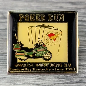 Vintage GWRRA 1993 Poker Run Wing Ding XV Louisville Kentucky Enamel Pin Honda - Picture 1 of 7