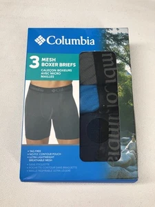 Columbia 3er Pack Mesh Boxershorts Herren Größe Small No-Fly atmungsaktiv grau blau bl - Bild 1 von 9