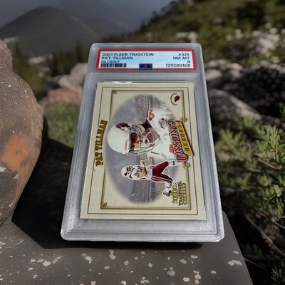 2001 Fleer Tradition Pat Tillman Glossy #325 RC Graded PSA 8 Arizona Cardinals - Imagem 1 de 3