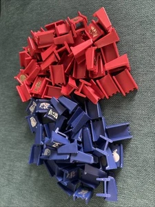 Vtg 1975 Stratego Game Replacement Playing Pieces 39 Blue/40 Red; Blue 6 Missing - Picture 1 of 1