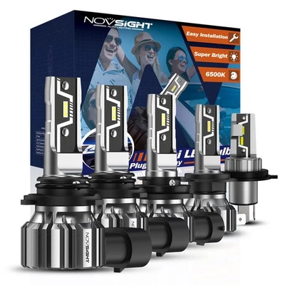 NOVSIGHT H4 H11 9005 9006 LED Headlight Bulbs High Low Beam Lamp 20000LM 6500K - Image 1 of 4
