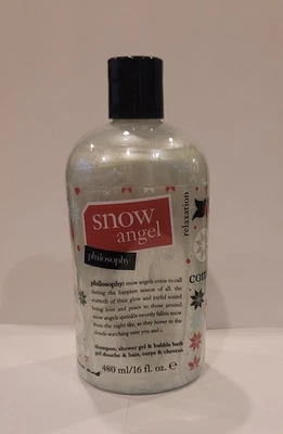 Champú en gel de ducha Philosophy Snow Angel y baño de burbujas 16 OZ diseño navideño Foto 1 de 2