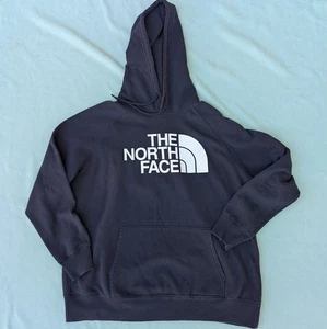 Felpa con cappuccio mezza cupola The North Face donna blu navy taglia XL pullover manica lunga - Foto 1 di 12