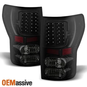 Black Smoked Fits 07-13 Tundra LED Tail Lights Lamps Replacement 2000 2011 2012 - Picture 1 of 5