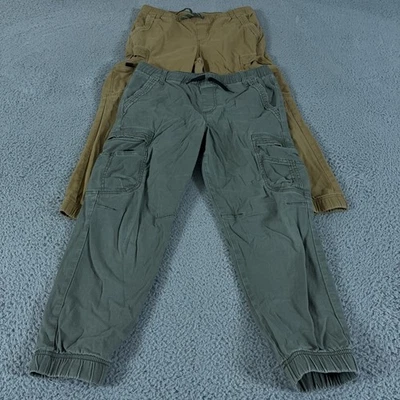 LOT OF 2 Wrangler Pants Boys 12 Husky Cargo Jogger Drawstring Baggy Hike Outdoor - Image 1 of 4