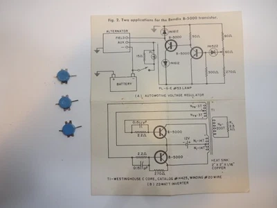 3 PCS Extra Rare Bendix B-5000 transistor - Image 1 of 4