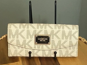 Cartera grande de cuero Michael Kors Mindy Carryall (35T8GTZE3B) jet de vainilla - Imagen 1 de 15