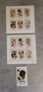 EYNHALLOW SCOTLAND-FLOWERS -2 M/ SHEETS & MINI BLOCK PERFORED&IMPERF MNH - Picture 1 of 1