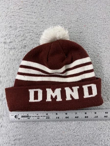 Diamond Supply Co Beanie Toque Adult One Size Red Stripe Pom Knit 100% Acrylic - Picture 1 of 8
