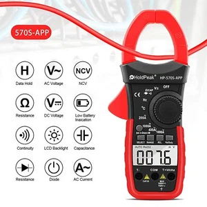 Digital Clamp Meter Multimeter DC Current AC/DC Volt 1000A TrueRMS 6000 Counts - Picture 1 of 7