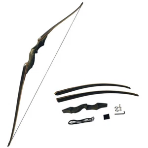 60" Archery Longbow Takedown American Hunting Recurve Bow 25-60lbs Bamboo Core - Picture 1 of 10