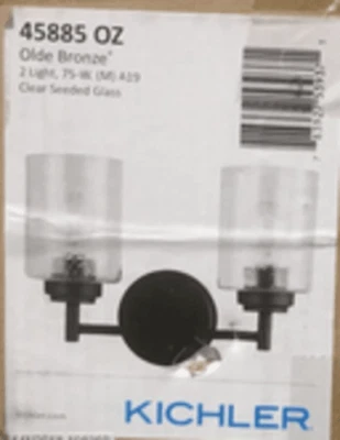 Luz de tocador de baño Kichler 45885OZ Winslow 2 luces 13" de ancho - bronce antiguo Foto 1 de 2