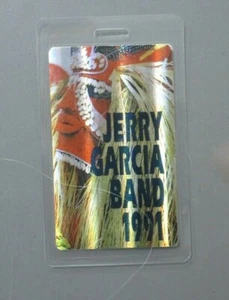 Jerry Garcia backstage pass laminated 1991 Printed on Foil Paper AUTHENTIC ! - Picture 1 of 1