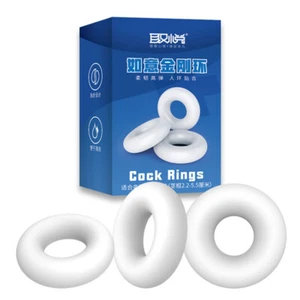 3 pz pene riutilizzabile - manica elasticizzata - cintura - esaltatore - pene - estensore - anello da uomo - Foto 1 di 6