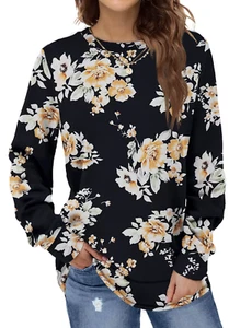 Sweatshirts for Women Crewneck Casual Long Sleeve Shirts Tunic Tops - Picture 1 of 12