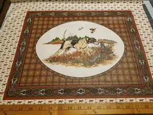 RARE OOP HTF VTG Cranston English Fox Hunting Dog Hounds Pillow Panel Fabric - Picture 1 of 5