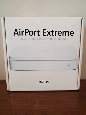 Apple Airport Extreme Base Wi-Fi Computer Router MB053LL/A Model A1143 - Image 1 of 4
