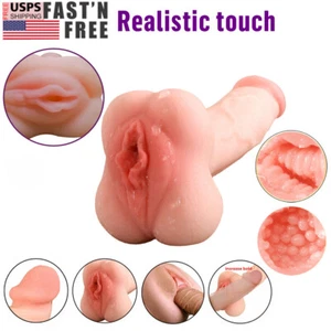 Realistic Vagina Pussy Huge Dildo Anal Penis for Men Gay Women Masturbator Toys - Picture 1 of 20